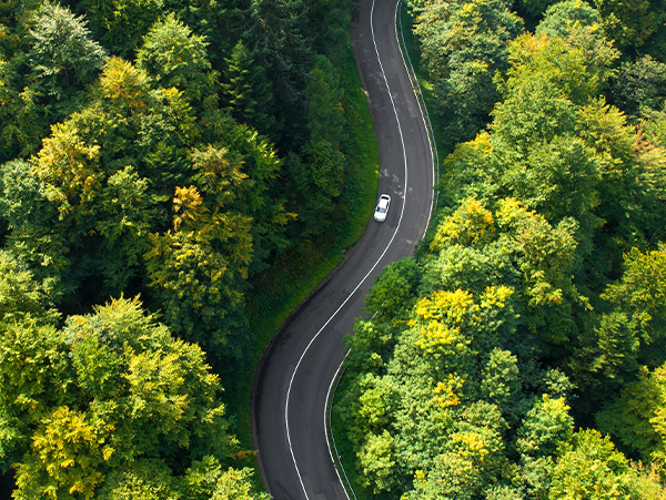 car traveling on road